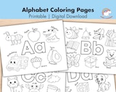 26 Alphabet Coloring Pages, Preschool Coloring Page, Preschool Printable Activity, Baby First Letter Book, Abc Coloring, Letters Worksheet
