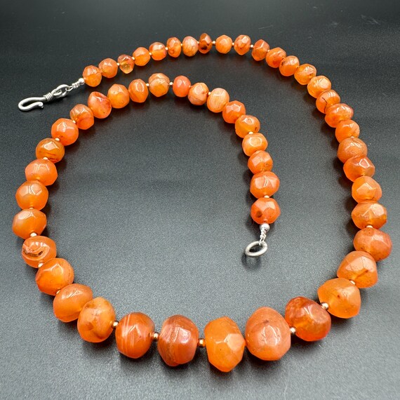 Ancient Rare Indo Tibetan carnelian agate necklace - image 4
