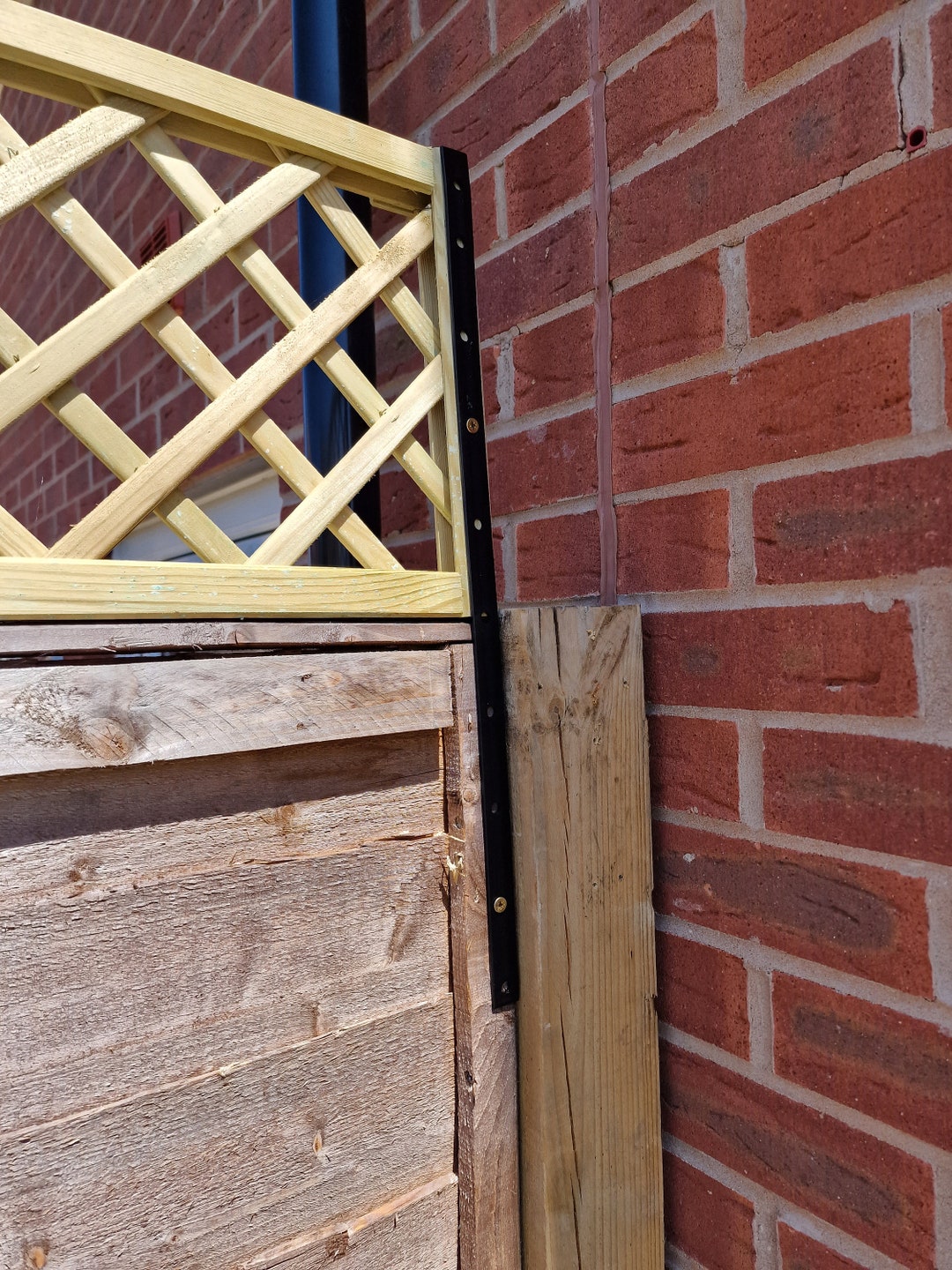 Fence Height Trellis Extension Arms Black Steel for a Pair Etsy