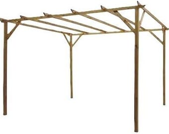 Premium Wooden Pergola Kit – Handcrafted Sculpted Rafters for a Stylish Outdoor Retreat