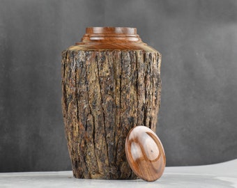 Rosewood bark urn for human ashes male and female decorative urn box cremation urn for human ashes large and small urn human ashes