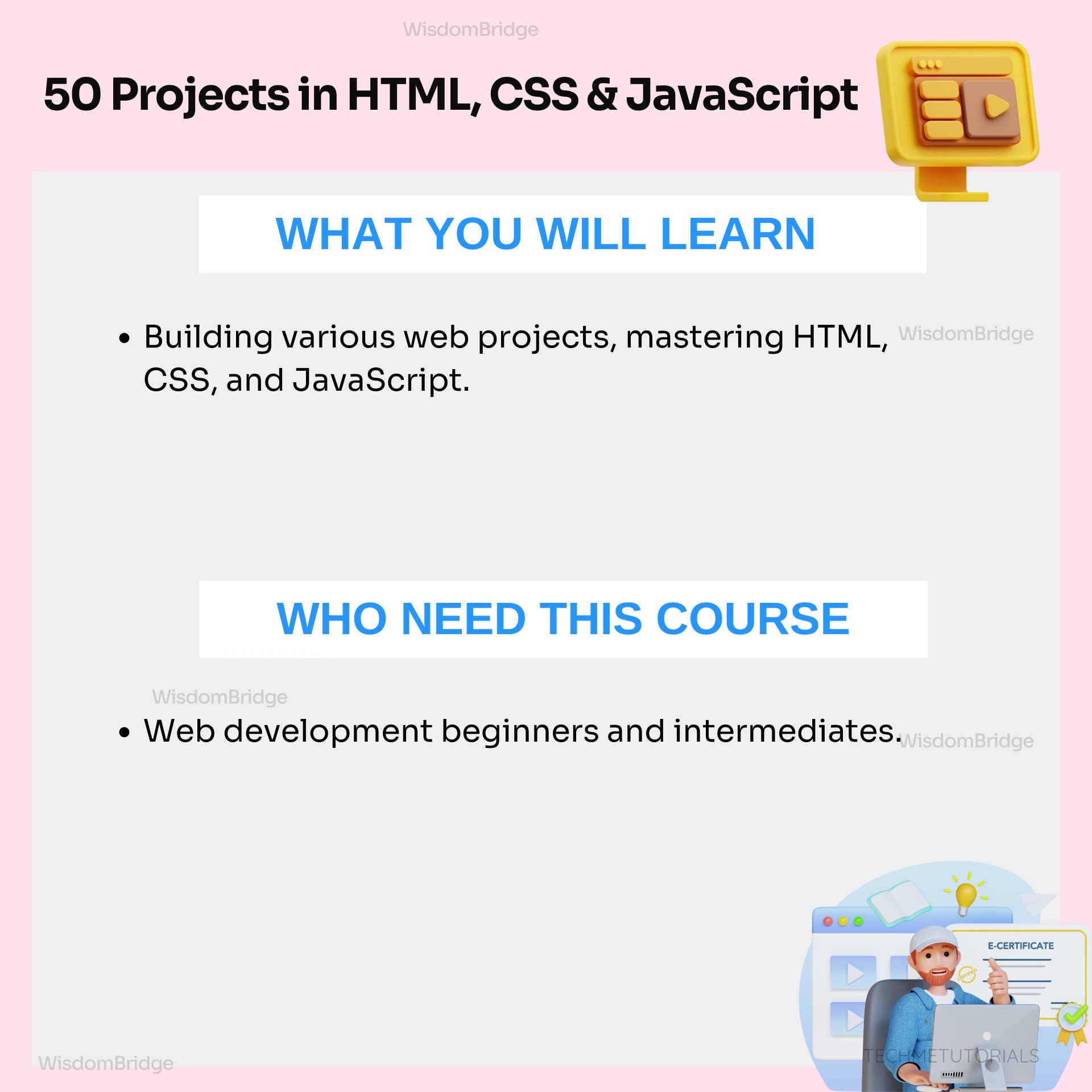 Create 50 Projects in 50 Days: HTML, CSS & Javascript Magic video ...