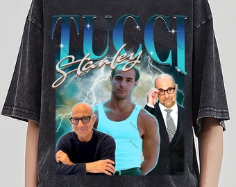 STANLEY TUCCI vintage shirt | Stanley Tucci Homage Tshirt | Stanley Tucci Fan Tees | Stanley Tucci Retro 90s Sweater | Stanley Tucci Merch