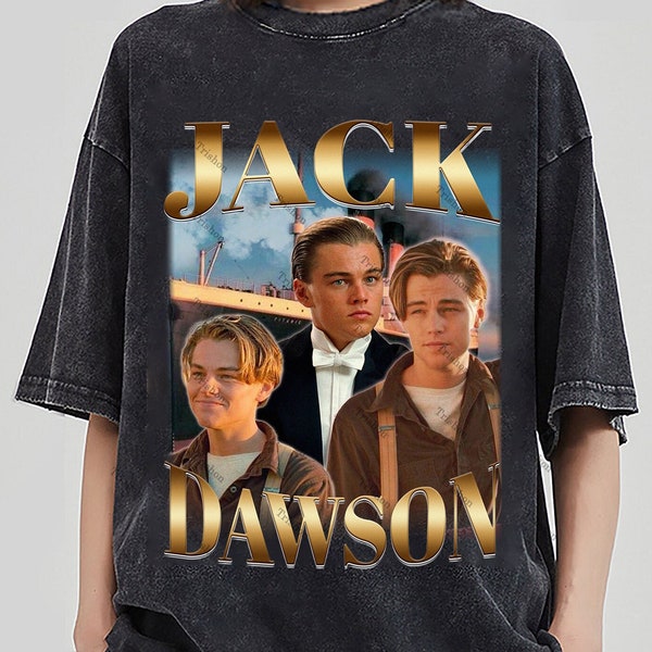 Retro Jack Dawson Shirt -Jack Dawson Tshirt,Jack Dawson T shirt,Leonardo DiCaprio Shirt,Leonardo DiCaprio T-shirt,Leonardo DiCaprio T shirt
