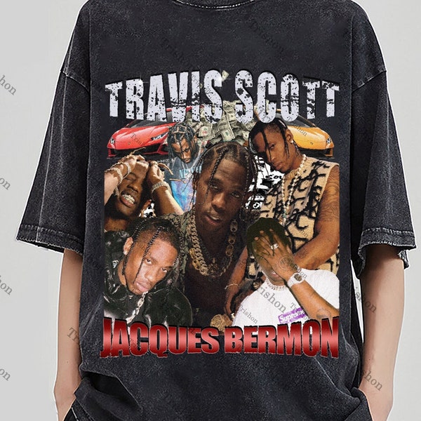 Travis Scott Vintage Washed T-Shirt,Hip Hop Homage Graphic Unisex T-Shirt ,RnB Sweatshirt,Bootleg Retro 90's Fans Hoodie, Rapper Gift