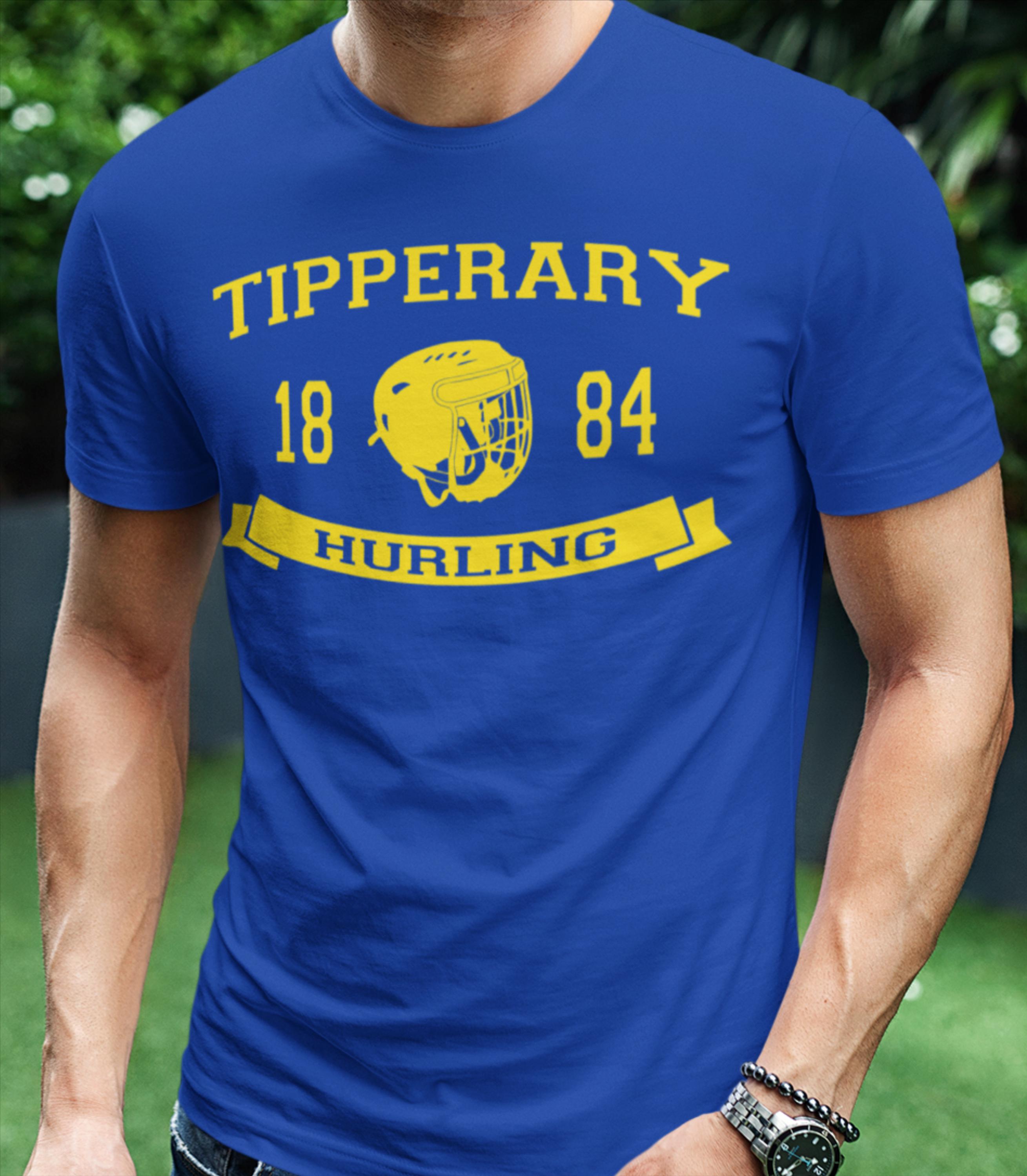 Tipperary Hurling T-shirt GAA Gaelic Games Featuring Helmet