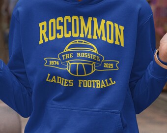 Roscommon Ladies (Gaelic) Football Hoodie 1974-2025 - IRL - Gaelic Games - Adult Sizes