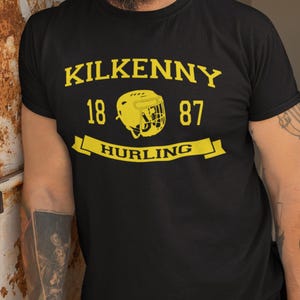 Kilkenny Hurling T-Shirt - GAA - Gaelic Games - Featuring Helmet Design - Adult Sizes