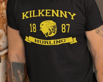 Kilkenny Hurling T-Shirt - IRL - Gaelic Games - Featuring Helmet Design - Adult Sizes