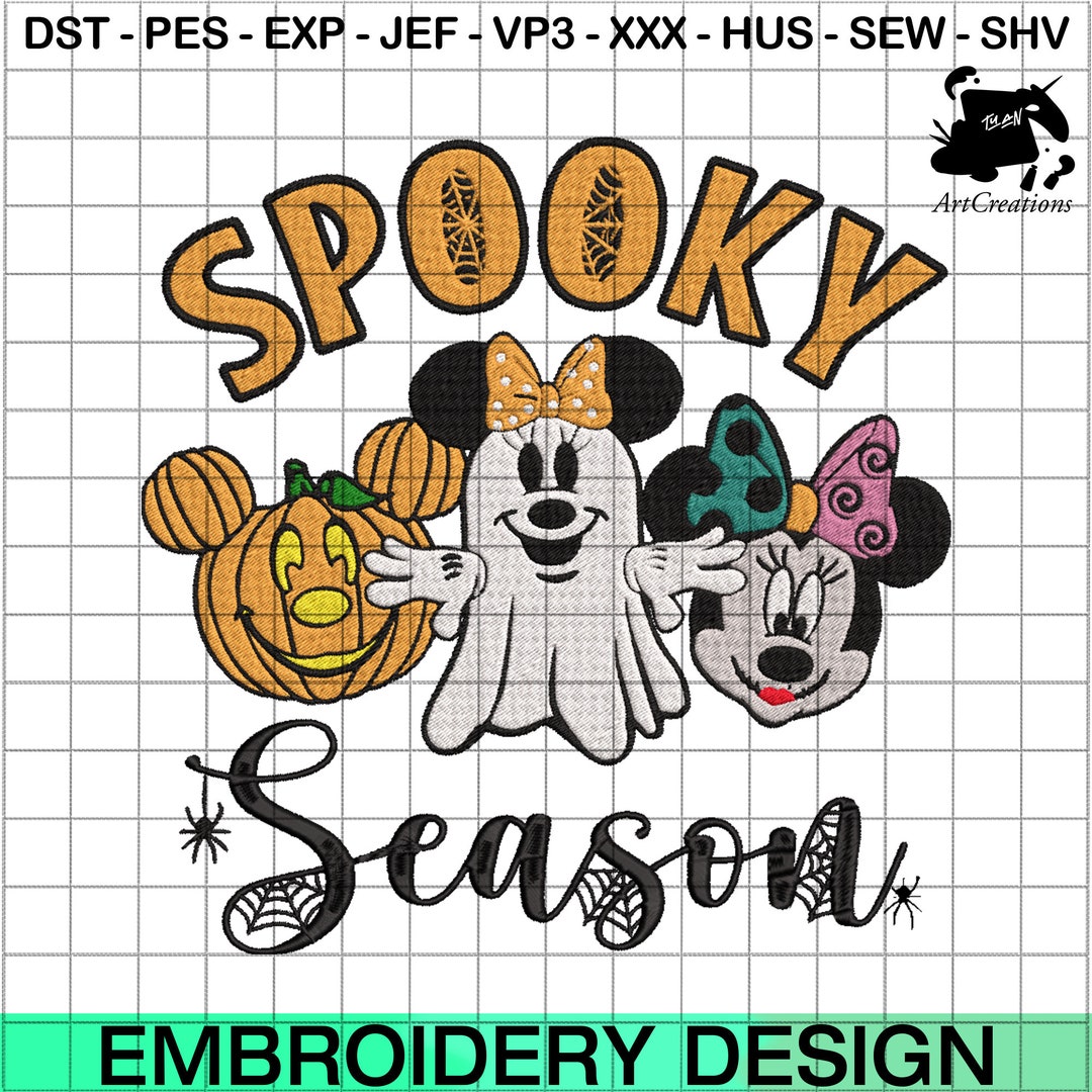 Spooky Season Embroidery Designs Happy Halloween SVG Embroidery Designs