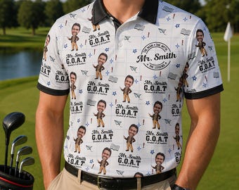 Polo personalizado con foto "El mejor de todos los profesores", regalo para profesor, polo personalizado para papá y profesor.