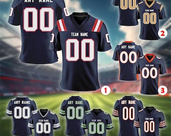 Maglia da calcio personalizzata con nome e numero / Divisa sportiva di squadra personalizzata per uomo e donna / Abbigliamento per il giorno della partita