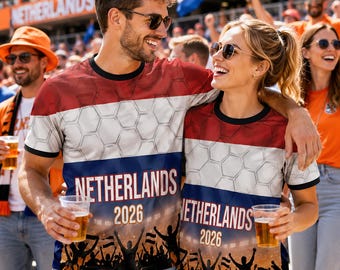 Custom Netherlands Soccer Jersey 2026 World Cup, Personalized Name Number Shirt, Unisex Fan Apparel Gift