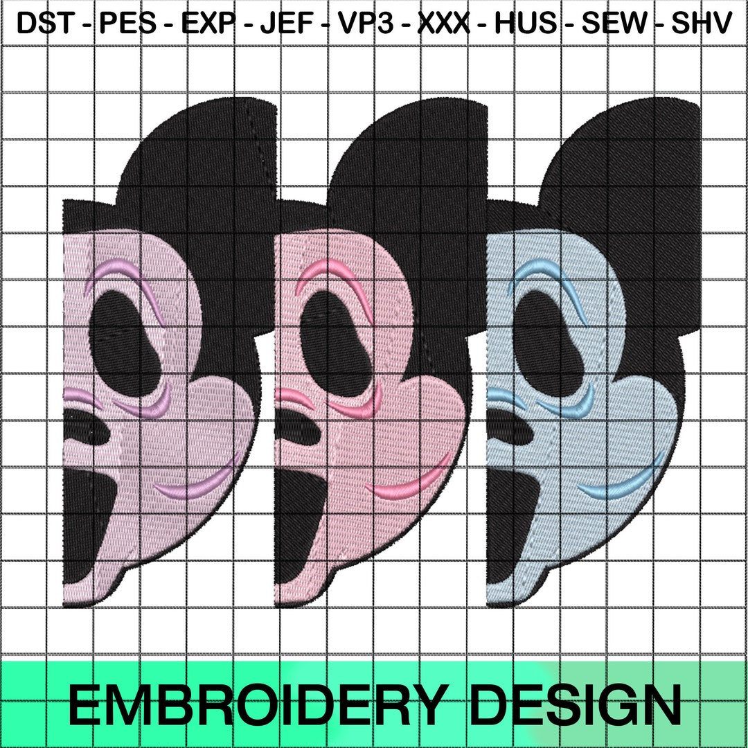 Mouse Face Halloween Embroidery Designs Happy Halloween Etsy