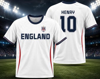 White Soccer Jersey England Owen Number 10 | Vintage Sports Shirt