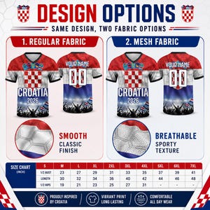 Custom Croatia Soccer Jersey 2026 World Cup, Personalized Name Number Shirt for Men Women Kids, Croatia Fan Apparel Gift image 13