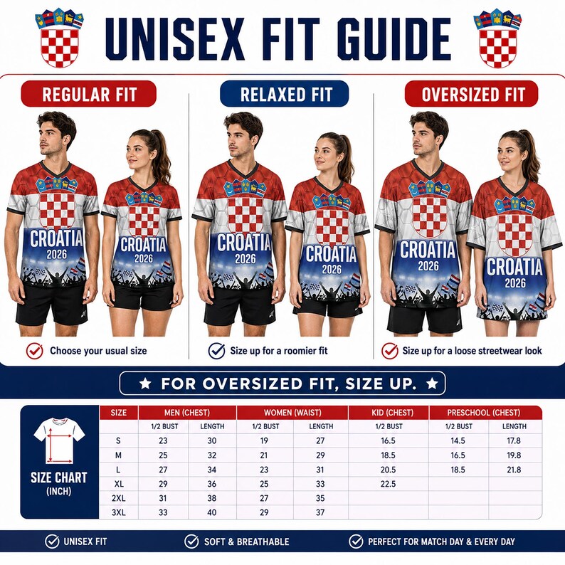 Custom Croatia Soccer Jersey 2026 World Cup, Personalized Name Number Shirt for Men Women Kids, Croatia Fan Apparel Gift image 12
