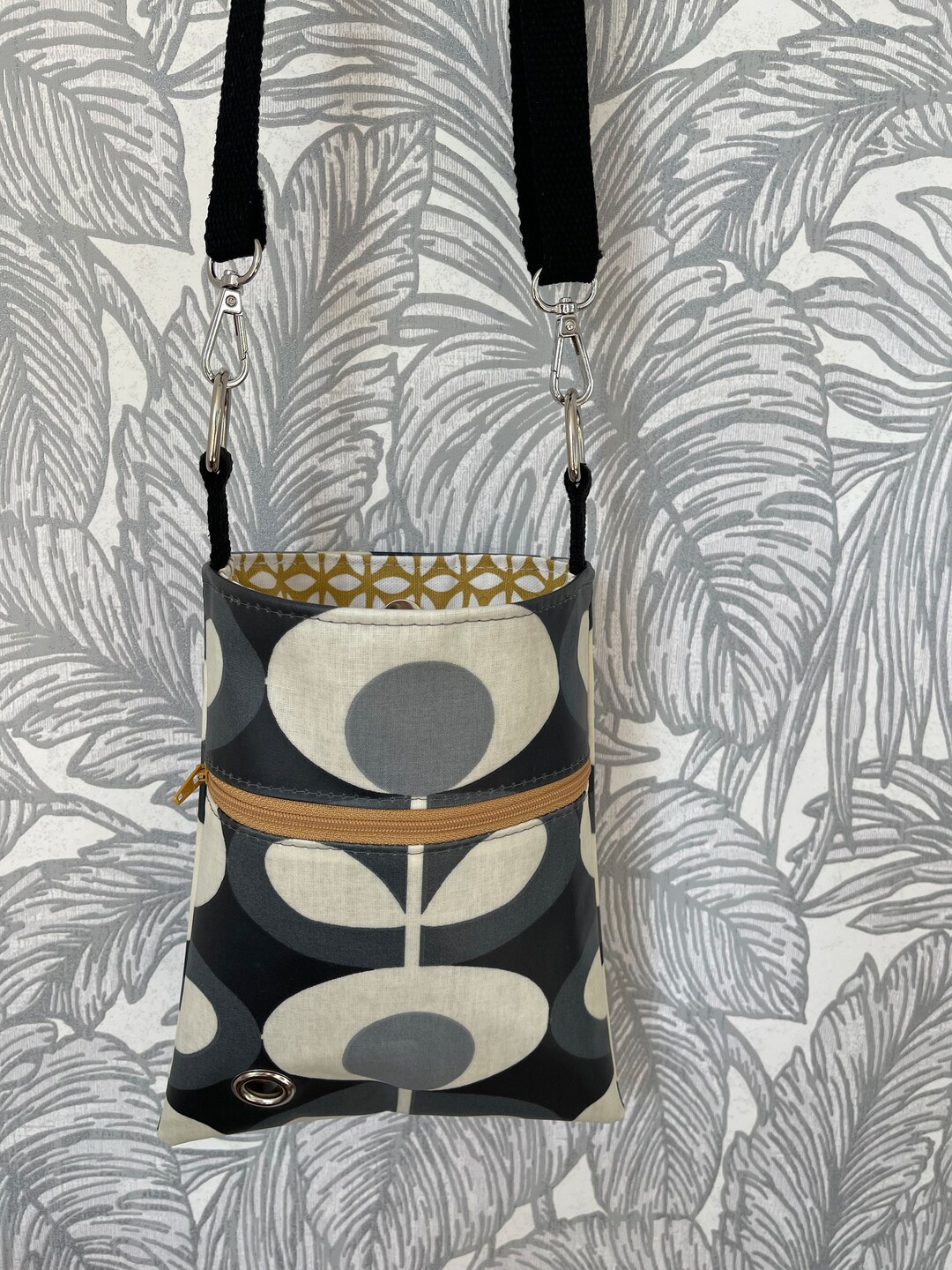 Dog Walking Bag Crossbody Shoulder Bag. Handmade With Oilcloth. Perfect