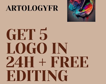 i will design 5 logo for you in 24 hours, 3 steps review and editing free