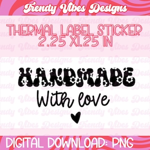 Daisies: Thermal Label Stickers 2.25x1.25 Small Business Stickers - Supplies for your orders - Packaging Supplies - Thermal Printer File PNG