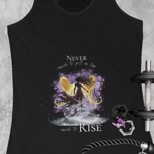 Empowering Women&#39;s Racerback Tank - &quot;Never let fear hold you back&quot; - Inspirational Gift, Workout Top, Casual Wear, Summer Apparel