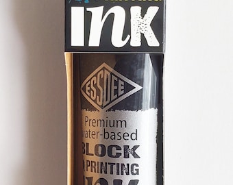 Block printing ink for lino - 100ml black water based - Essdee