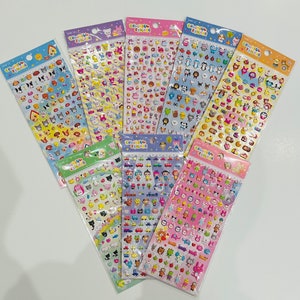 Random Mystery 3D Sticker Sheets: Assorted styles, puffy bubble stickers for stationary, crafting, and pen pals
