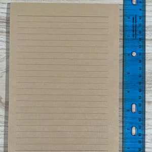 10 Sheets of Writing Paper for Penpals | Quality Kraft Lined Paper for Letters, Scrapbooking, and Notetaking | Size A5