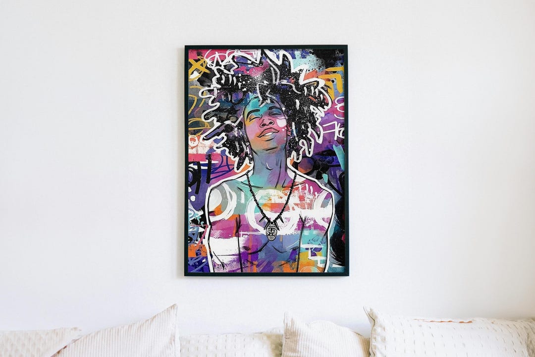 Graphity Joy Afro Graffiti Art Print: Black Joy Pop Art Portrait (PDF Download) - Etsy