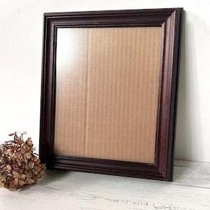 Vintage 8 x 10 Dark Brown Wood Picture Frame