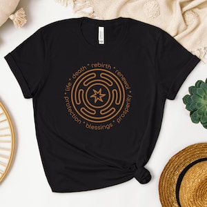 Hecate&#39;s Wheel Shirt | Hekate Shirt | Triple Goddess TShirt | Stropholos of Hecate | Goddess Shirt | Greek Mythology | Witchy Shirt