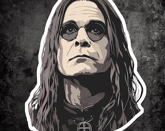 Ozzy Osbourne Sticker: Gothic Rock Tribute (Vinyl Decal)