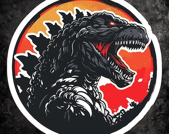 King of Monsters - Godzilla Sticker, Cinematic Giant Design