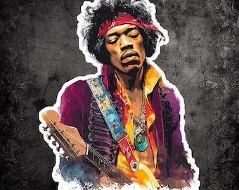 Electric Voodoo: Jimi Hendrix Tribute Sticker