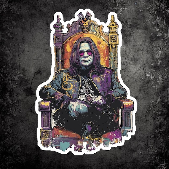 Rock Legend Ozzy Osbourne Sticker, Gothic Style (Vinyl)