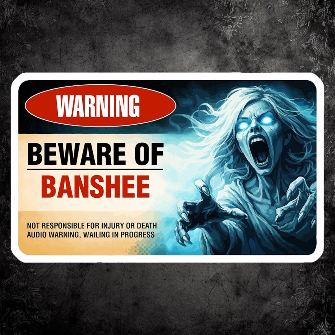 Banshee Warning Sticker: Gothic Horror Decal - Waterproof Vinyl - Etsy