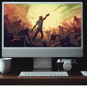 Undead Onslaught: Halloween Zombie Horde Wallpaper