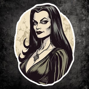 Lily Munster Classic TV Sticker - Iconic Gothic Matriarch Decal