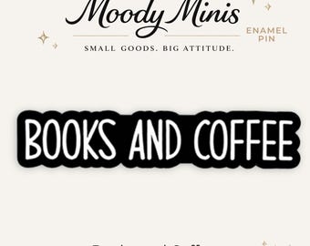 Books and Coffee Enamel Pin