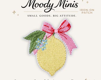Cottage Seaside Lemon Branch Embroidered Patch