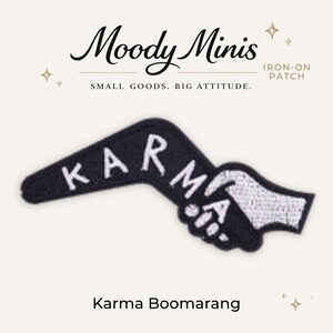 Karma Boomerang Embroidered Patch- Rts