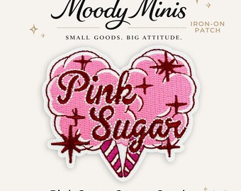 Pink Sugar Cotton Candy Embroidered Patch