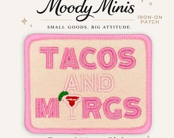 Tacos & Marg Pink Embroidered Patch