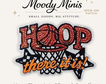 Hoop There It Is Embroidered Patch w/Sequin & Glitter