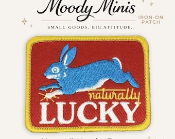 Naturally Lucky Bunny Embroidered Patch