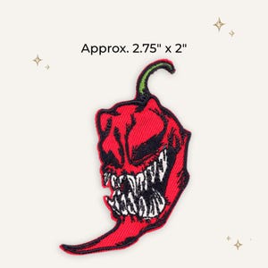 Devil Pepper Embroidered Patch Bild 3