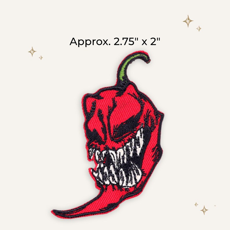 Devil Pepper Embroidered Patch Bild 3