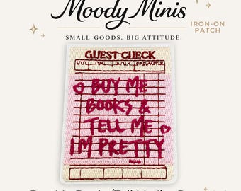 Buy Me Books, Tell Me I'm Pretty Embroidered Patch