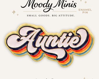Auntie Retro Enamel Pin