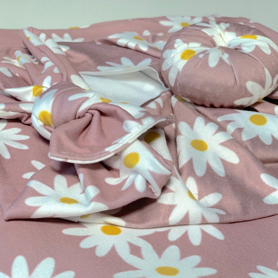 Baby Girl Swaddle Blanket Set Matching Hat Bow Daisy Blanket Newborn Baby Gift Receiving Blanket Pregnancy Announcement baby Accessories Etsy Canada